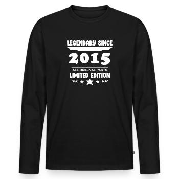 2015 - vintage 2015 - year of construction 2015 - Men's Premium Organic Long Sleeve Shirt - black - Front - Nico (187cm)