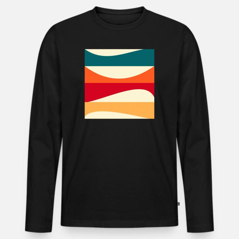 Constructivism - MODERN ART - BACKGROUND - Men's Premium Organic Long Sleeve Shirt - black