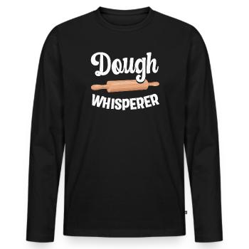 Backen Bäcker Bäckerin - Männer Premium Bio Langarmshirt - Schwarz - Vorne - Nico (187cm)