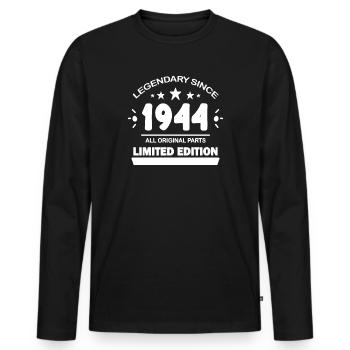 1944 - Né 1944 - Année de construction 1944 Spruch - T-shirt manches longues Premium bio Homme - noir - Devant - Nico (187cm)