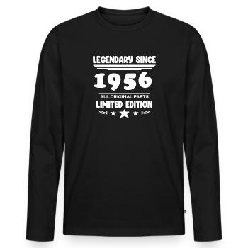 1956 - Né en 1956 - Année de construction 1956 Spruch - T-shirt manches longues Premium bio Homme - noir - Devant - Nico (187cm)