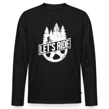 Lets Ride Forest Gear - Men's Premium Organic Long Sleeve Shirt - black - Front - Nico (187cm)