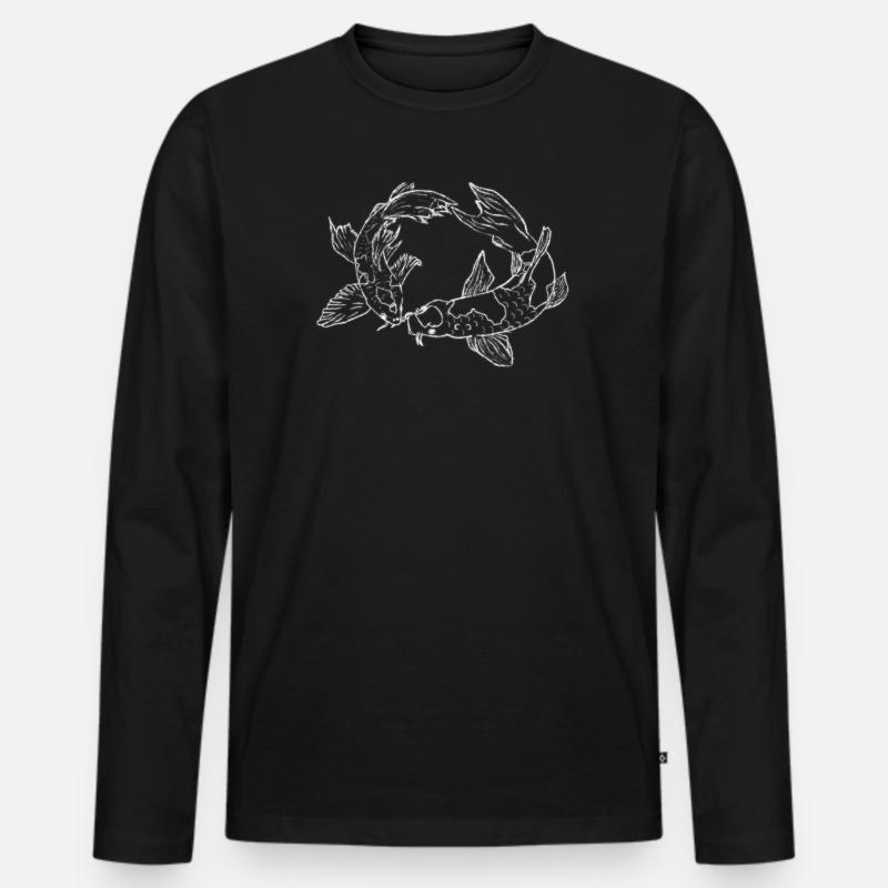 Kois - Männer Premium Bio Langarmshirt - Schwarz