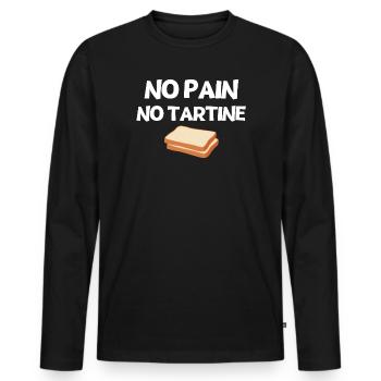 Bäcker, Bäcker, Bäcker - Männer Premium Bio Langarmshirt - Schwarz - Vorne - Nico (187cm)