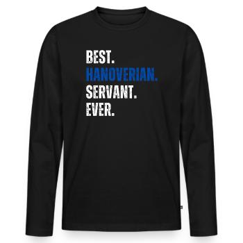 ! Meilleur serviteur hanovrien de tous les temps - T-shirt manches longues Premium bio Homme - noir - Devant - Nico (187cm)