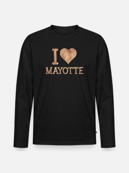 MAYOTTE T-SHIRT - Men's Premium Organic Long Sleeve Shirt - black