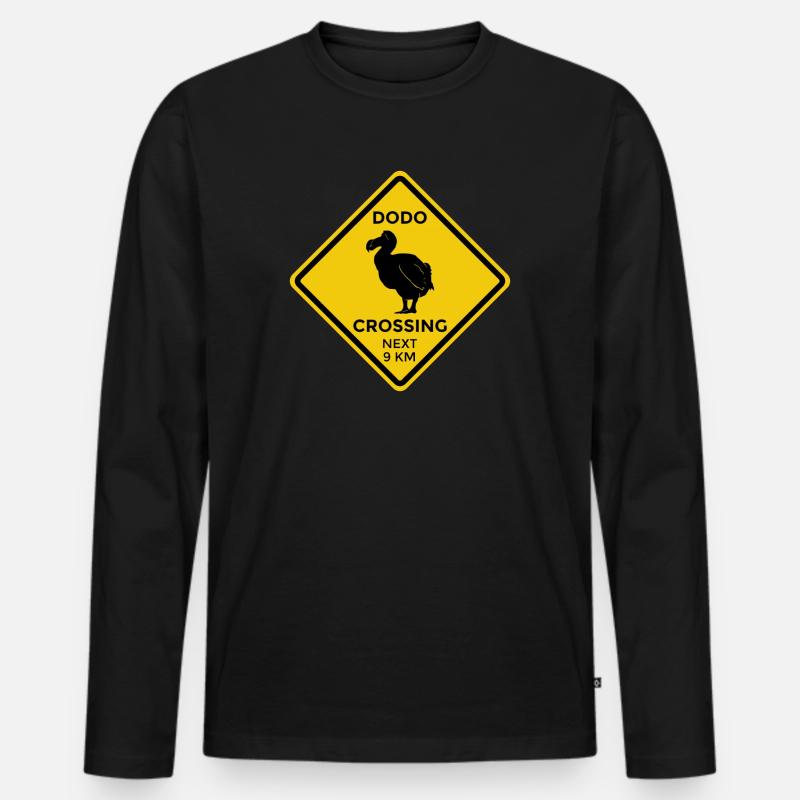 Achtung Dodo - Männer Premium Bio Langarmshirt - Schwarz