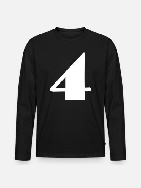 4,4 ANS,4e ANNIVERSAIRE,ANNIVERSAIRE 4 ANS - T-shirt manches longues Premium bio Homme - noir