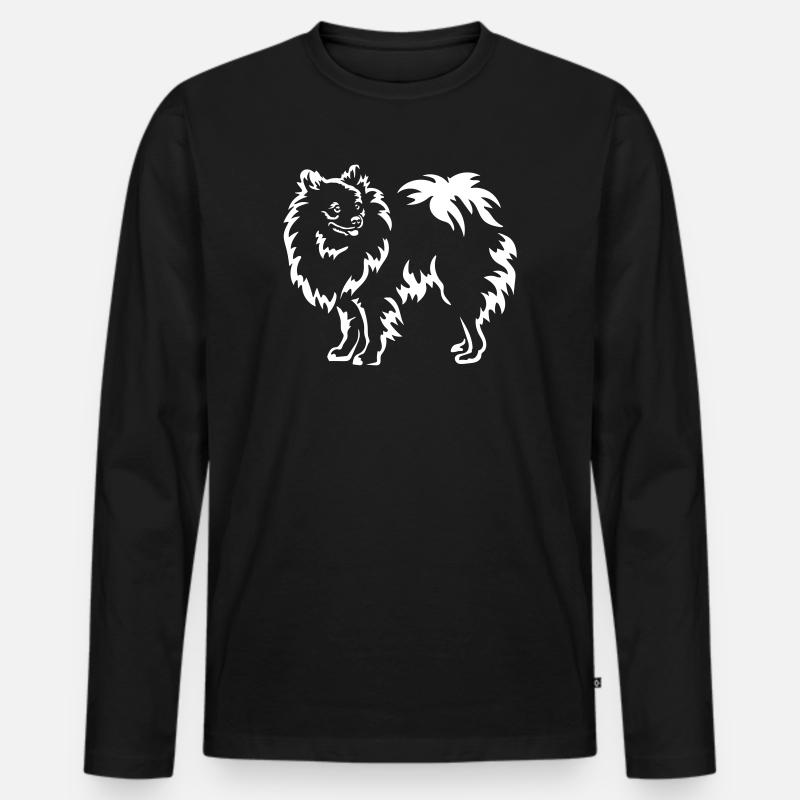 Spitz "Black Edition" - Männer Premium Bio Langarmshirt - Schwarz