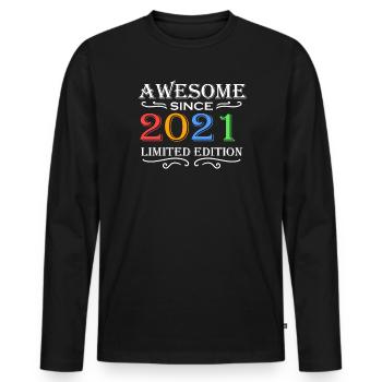 2021 - Millésime 2021 - T-shirt manches longues Premium bio Homme - noir - Devant - Nico (187cm)