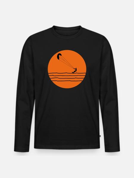 Kitesurf - T-shirt manches longues Premium bio Homme - noir