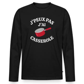 réforme des retraites, injustice, anarchie - T-shirt manches longues Premium bio Homme - noir - Devant - Nico (187cm)