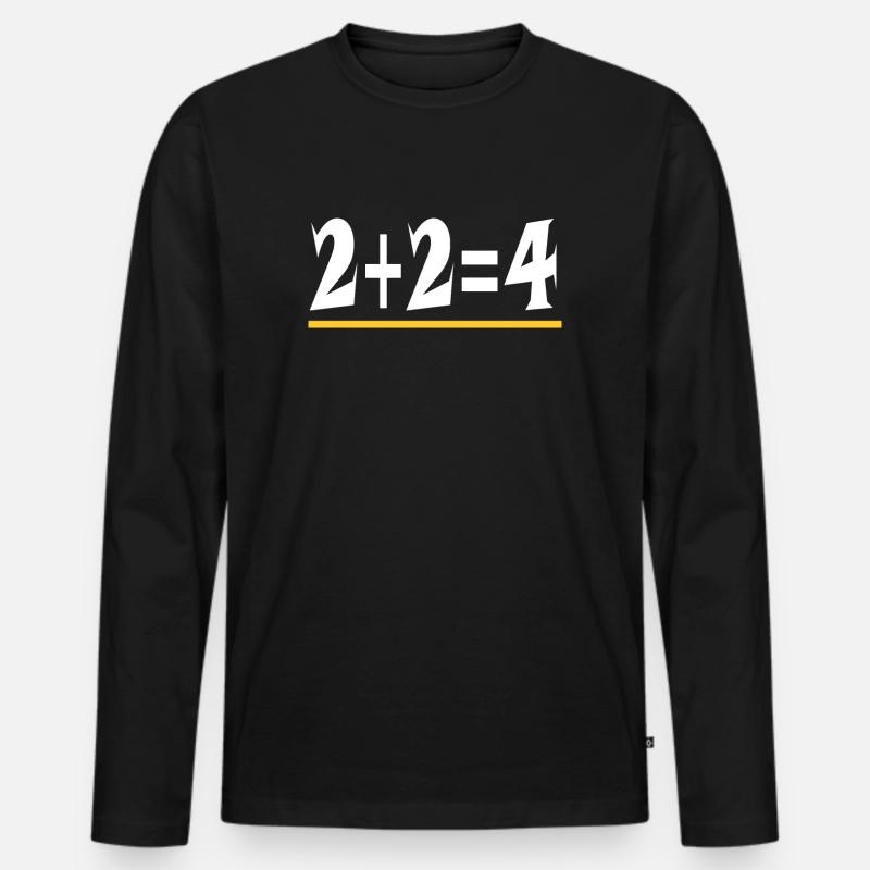 Das Logische - Männer Premium Bio Langarmshirt - Schwarz