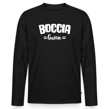 Boccia Joueur Légende Boccia Queen Balls Boccia - T-shirt manches longues Premium bio Homme - noir - Devant - Nico (187cm)