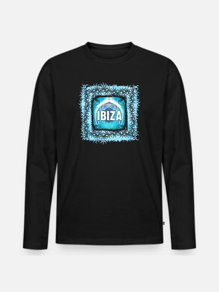 Ibiza Electronics Art Design - Men's Premium Organic Long Sleeve Shirt - black