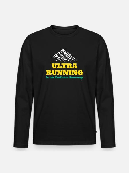 Ultra Running is an Endless Journey - Men's Premium Organic Long Sleeve Shirt - black