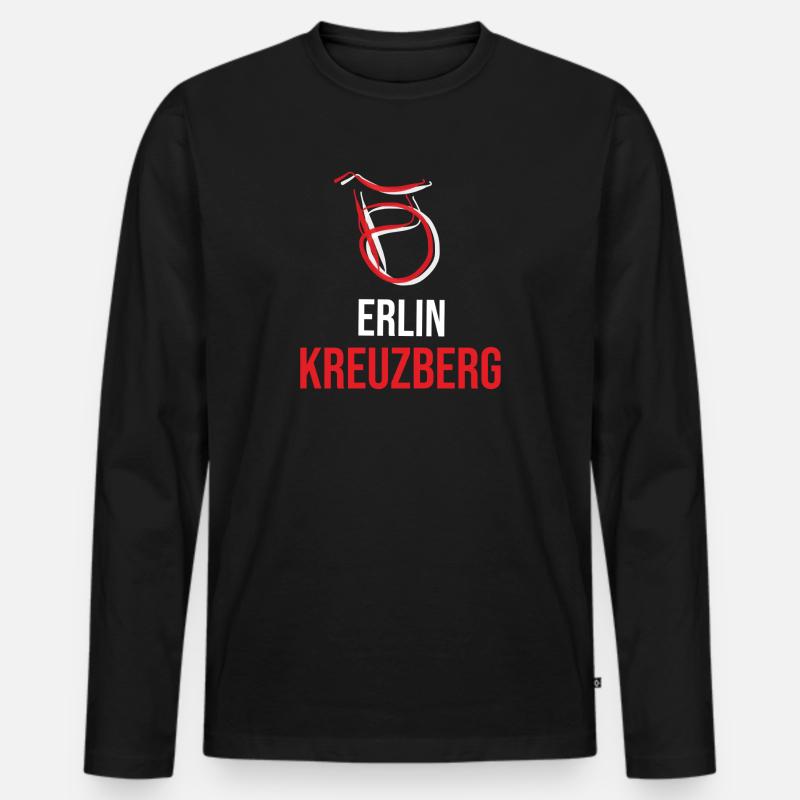 Berlin Kreuzberg Kapuzenpullover - Männer Premium Bio Langarmshirt - Schwarz