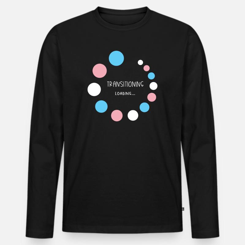 Pride Month - Transitioning... Loading Men's Premium Organic Long Sleeve Shirt