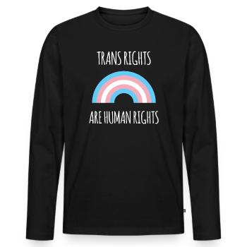 Pride Month - Trans Rights Art Human Rights - Men's Premium Organic Long Sleeve Shirt - black - Front - Nico (187cm)
