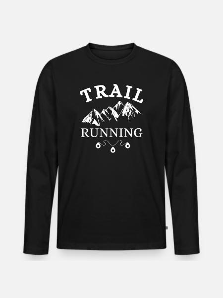 trail, trail running, running - Men's Premium Organic Long Sleeve Shirt - black