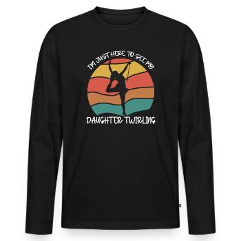 Bâton Twirling Staff Jonglage Gymnastik mit Stab - Männer Premium Bio Langarmshirt - Schwarz - Vorne - Nico (187cm)