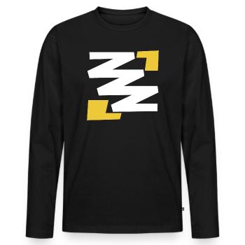 Emblème d’art numérique simple de base avec Z - T-shirt manches longues Premium bio Homme - noir - Devant - Nico (187cm)