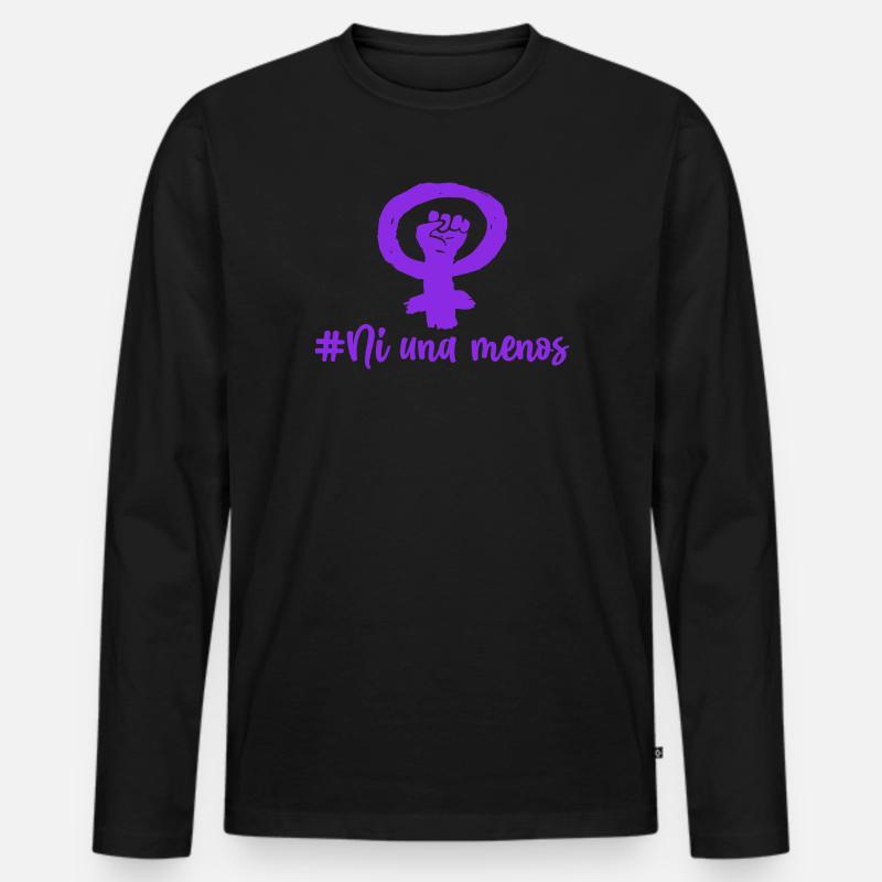Nicht einer weniger - Männer Premium Bio Langarmshirt - Schwarz