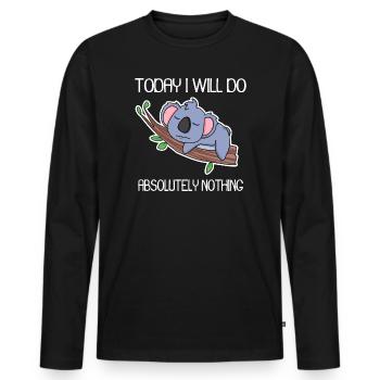Funny saying, funny sayings - Men's Premium Organic Long Sleeve Shirt - black - Front - Nico (187cm)