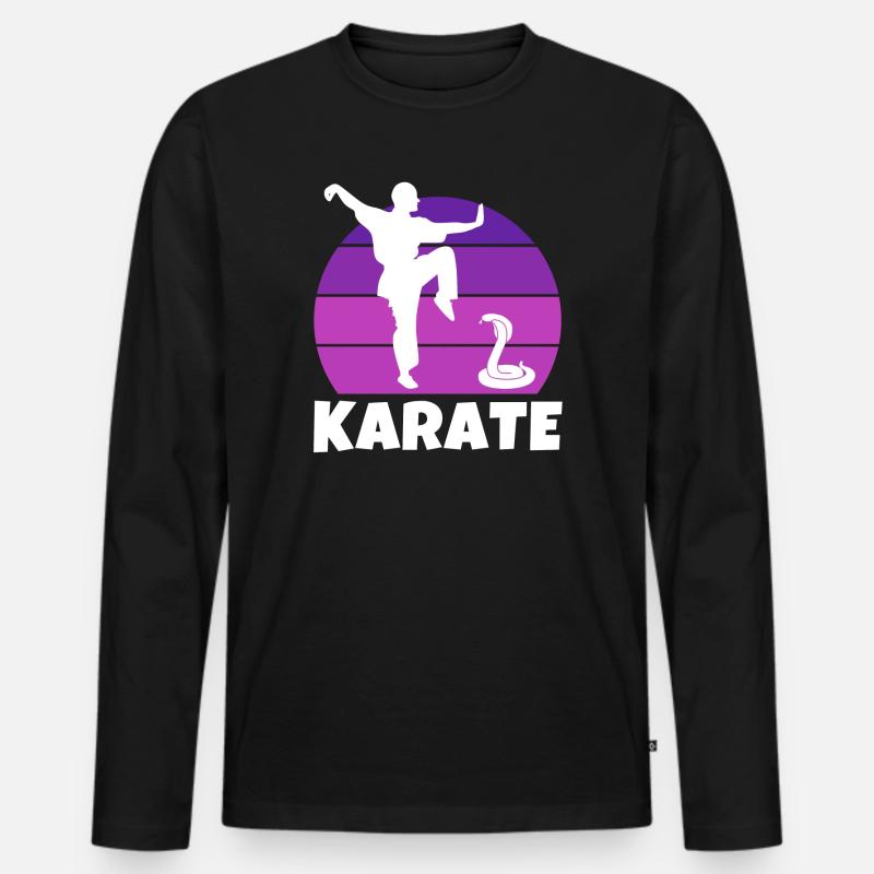 Karate, Karateka, Karatesport - Männer Premium Bio Langarmshirt - Schwarz