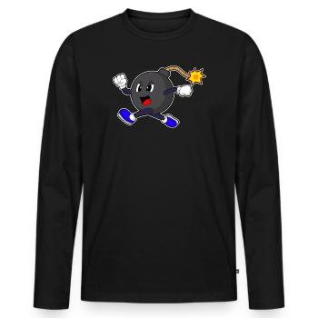 Jogging Bombshell Sports de jogging - T-shirt manches longues Premium bio Homme - noir - Devant - Nico (187cm)