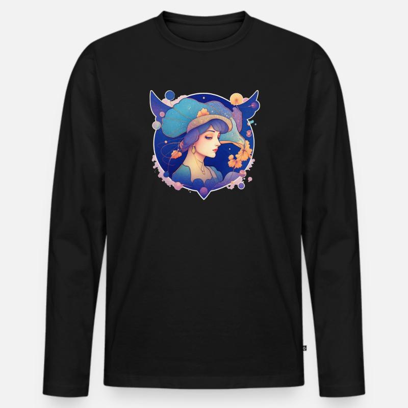 Lady - Men's Premium Organic Long Sleeve Shirt - black