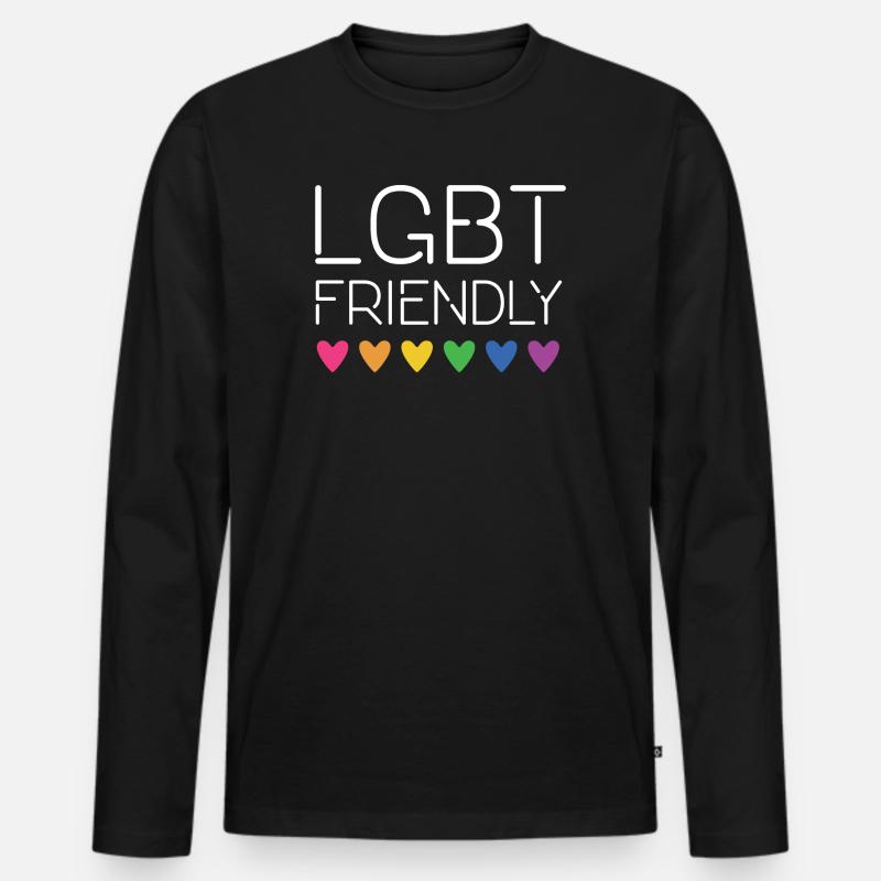 LGBT-freundlich - Männer Premium Bio Langarmshirt - Schwarz
