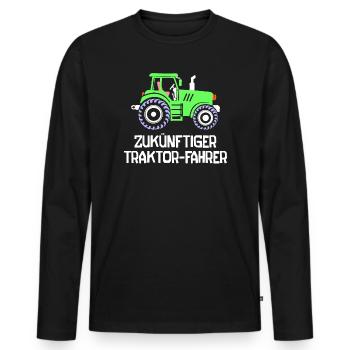 Landleben Fahrzeug Landwirt Traktor Statement - Männer Premium Bio Langarmshirt - Schwarz - Vorne - Nico (187cm)