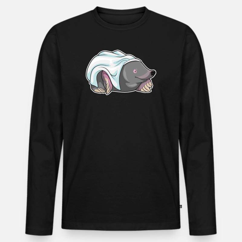Maulwurf Braut Hochzeit - Männer Premium Bio Langarmshirt - Schwarz