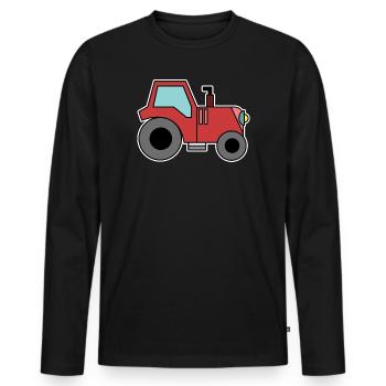 Landleben Traktor Bauernhof Kraftfahrzeug Landwirt - Männer Premium Bio Langarmshirt - Schwarz - Vorne - Nico (187cm)