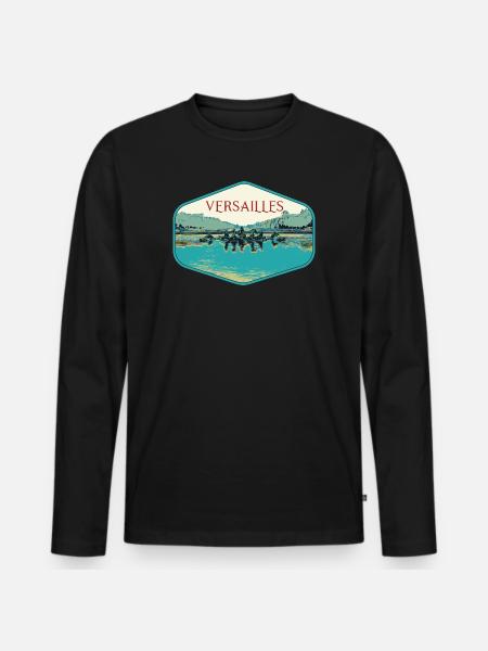 Palazzo di Versailles, il carro di Apollo, Francia - Maglia a manica lunga ecologica premium da uomo - nero