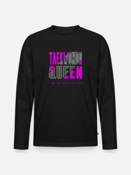 Taekwondo Queen - Men's Premium Organic Long Sleeve Shirt - black