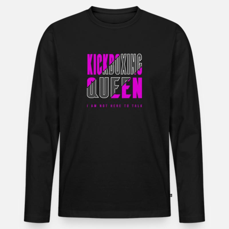 Kickboxen Königin - Männer Premium Bio Langarmshirt - Schwarz