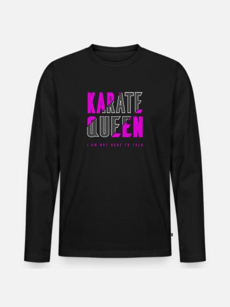Karate Queen - Men's Premium Organic Long Sleeve Shirt - black