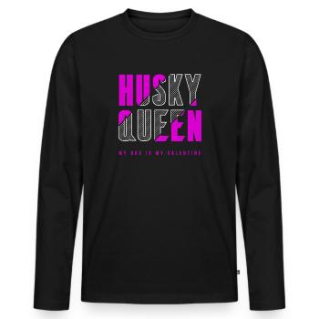Husky Queen - Men's Premium Organic Long Sleeve Shirt - black - Front - Nico (187cm)