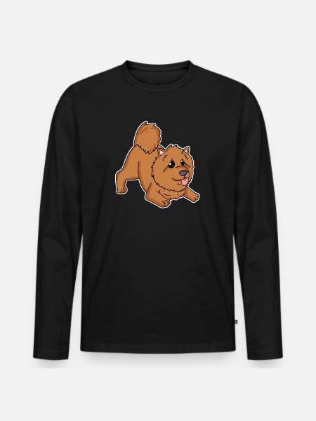 Chow Chow Hunderasse Hund Hunde - Männer Premium Bio Langarmshirt - Schwarz