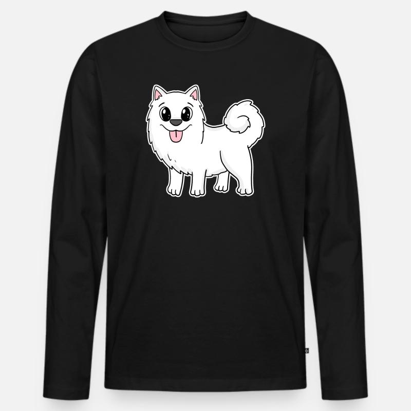 Samojede Hunderasse Hund Hunde - Männer Premium Bio Langarmshirt - Schwarz