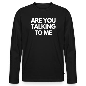 film culte, réplique culte, fan de cinéma - T-shirt manches longues Premium bio Homme - noir - Devant - Nico (187cm)