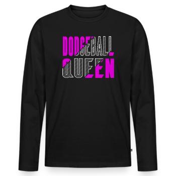 Dodgeball Queen - Men's Premium Organic Long Sleeve Shirt - black - Front - Nico (187cm)