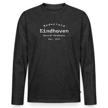 Eindhoven Nederland - Männer Premium Bio Langarmshirt - Anthrazit meliert - Vorne - Nico (187cm)