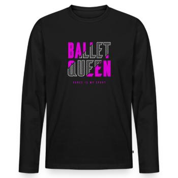 Ballet Queen - Men's Premium Organic Long Sleeve Shirt - black - Front - Nico (187cm)