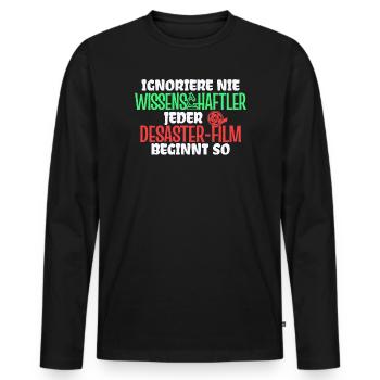 Film Schauen Movies Statement Dvd Abend Kinoabend - Männer Premium Bio Langarmshirt - Schwarz - Vorne - Nico (187cm)