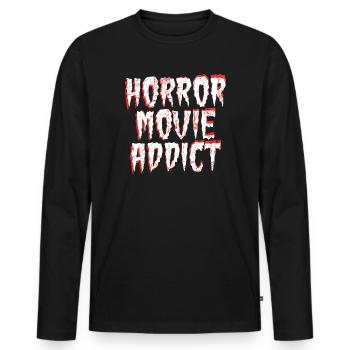Cineast Binge Watching Theater Movies Statement - Männer Premium Bio Langarmshirt - Schwarz - Vorne - Nico (187cm)