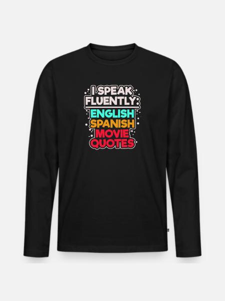 Movies Statement Streaming Movie Watch Cineaste - Men's Premium Organic Long Sleeve Shirt - black