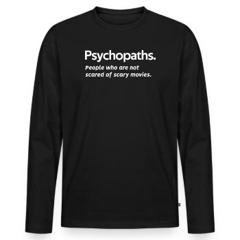 Soirée cinéma, Théâtre, Films, Soirée cinéma, Binge Watching - T-shirt manches longues Premium bio Homme - noir - Devant - Nico (187cm)